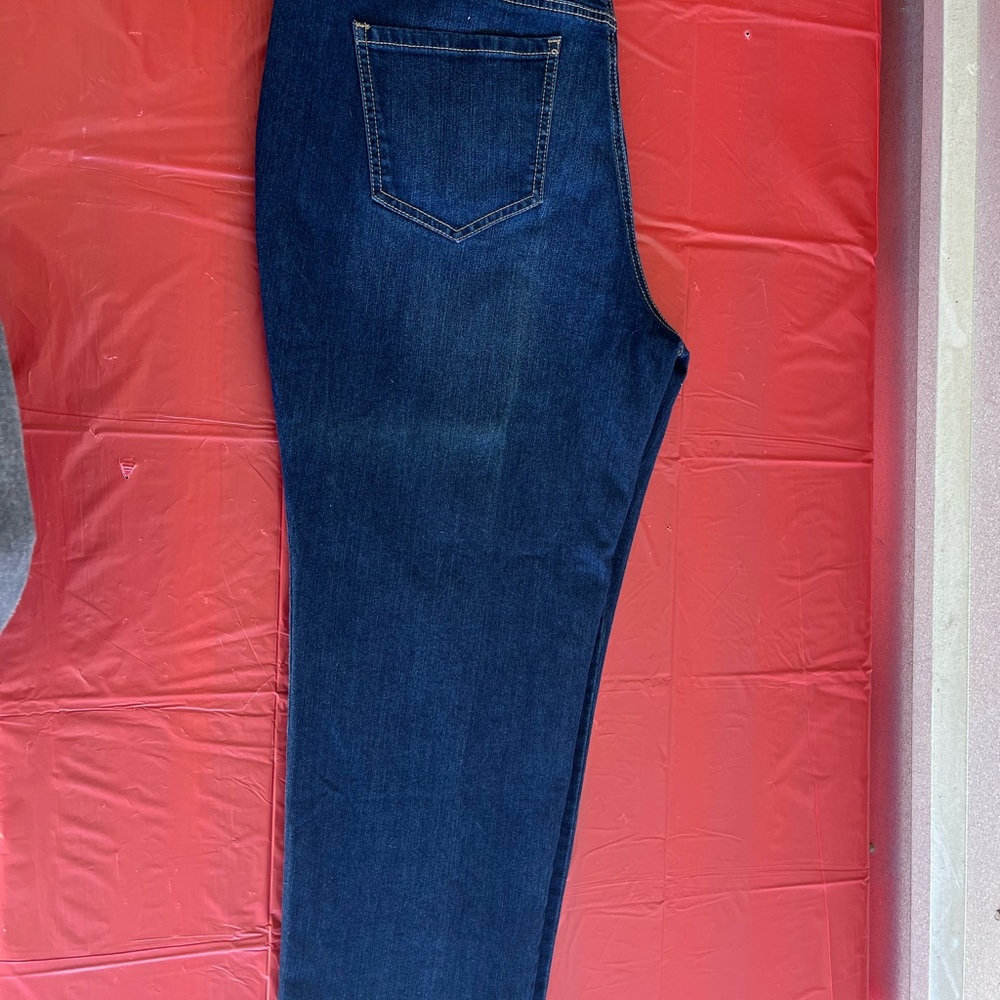 Amanda Lane Supreme Stretch Jeans Women’s Plus Size 16W Short NWT Dark Wash - Picture 14 of 15